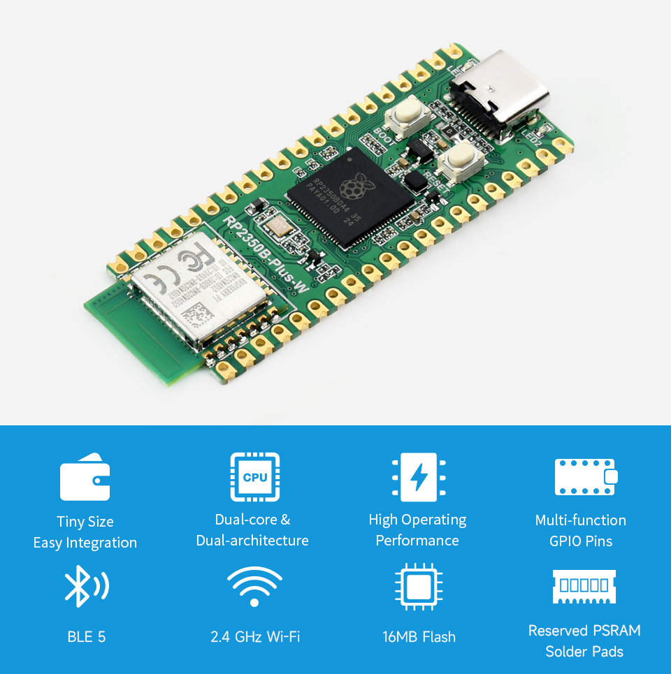 Плата разработки RP2350B Plus  – обзор и цена Turing Pi 2